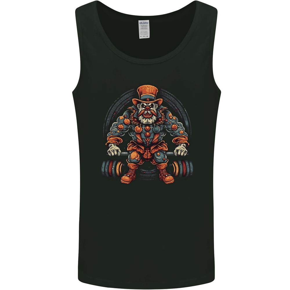 Circus Clown Weightlifting Gym Bodybuilding Mens Vest Tank Top
