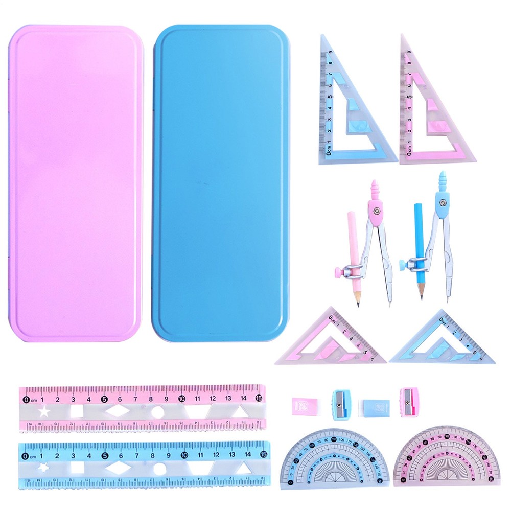 Durable Geometry Set with Protractor and Compass for Students