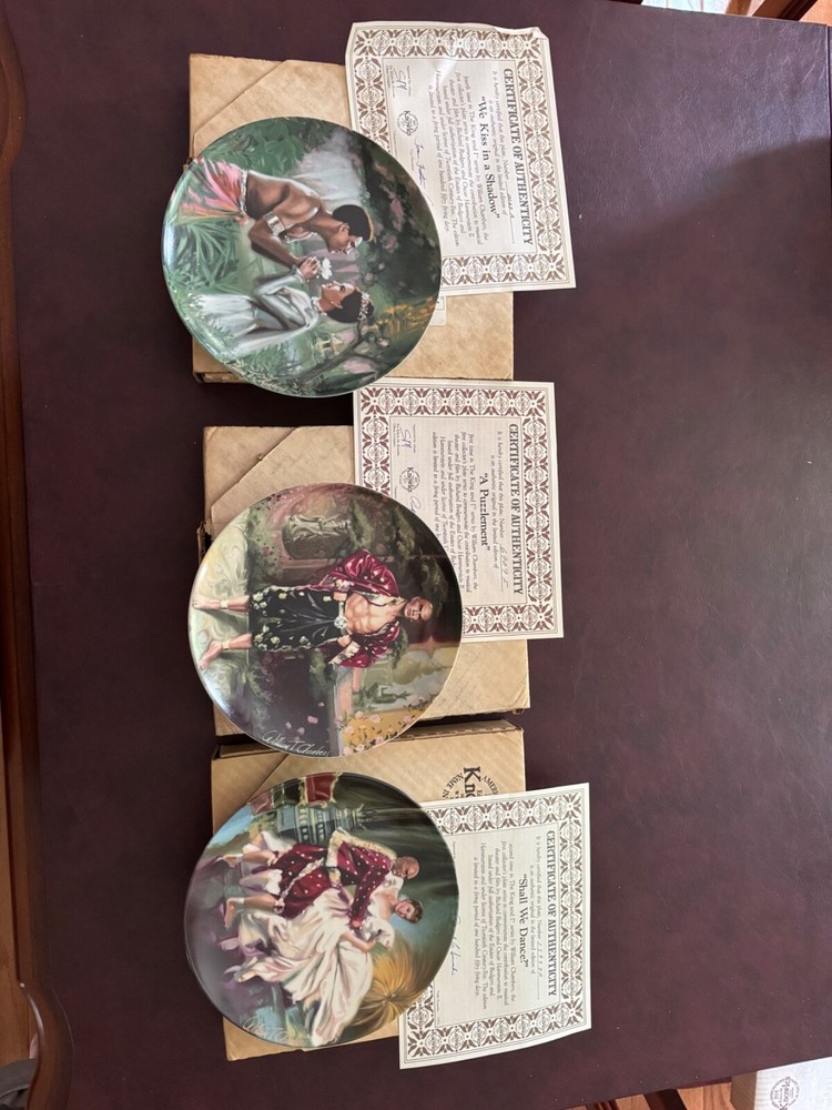 Bradford Exchange The King and I Series 4-Piece Collector Plate Set