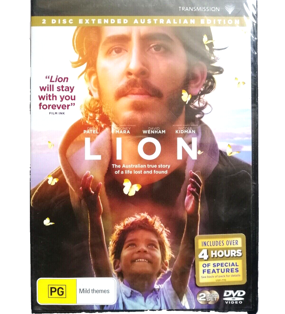 Lion DVD (Region 4) 2 Disc Extended Australian Edition VGC Region 4 Fast Post a8