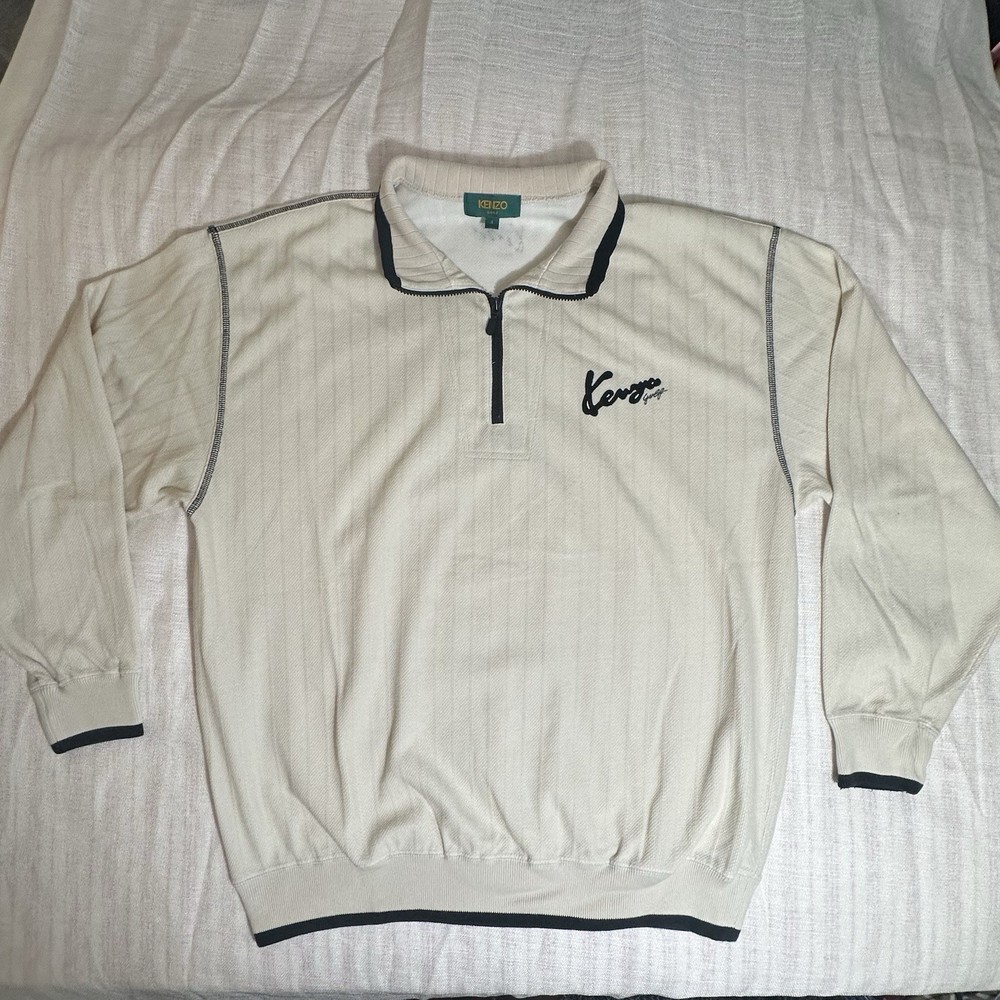 Kenzo Golf Quarter-Zip in cream color (Size 4)
