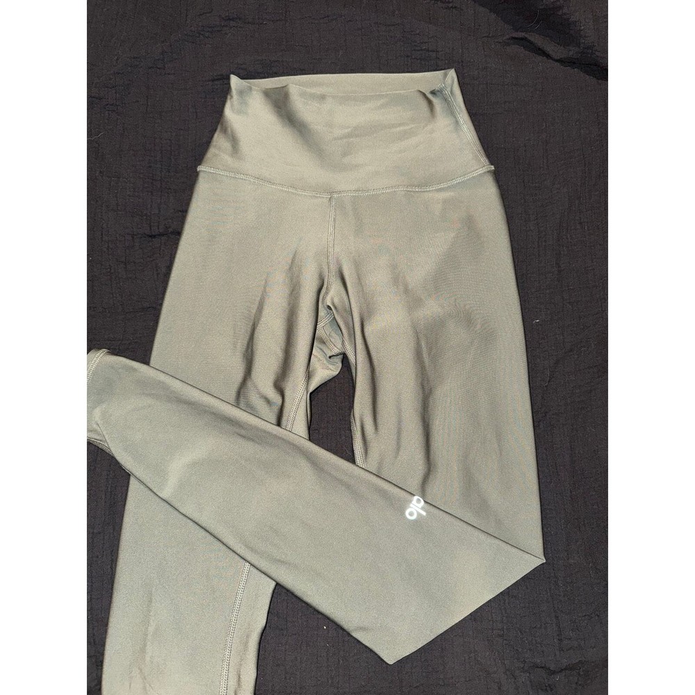 Gray Green Alo Yoga Leggings High-Waisted Workout Pants