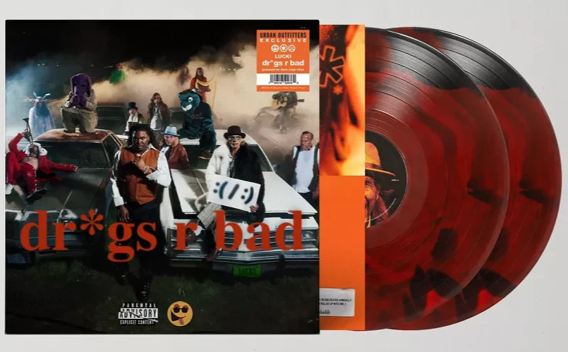 LUCKI - Dr*gs R Bad Exclusive Dark Rose Vinyl, 2xLP | PRESALE #/500 Copies 5/21