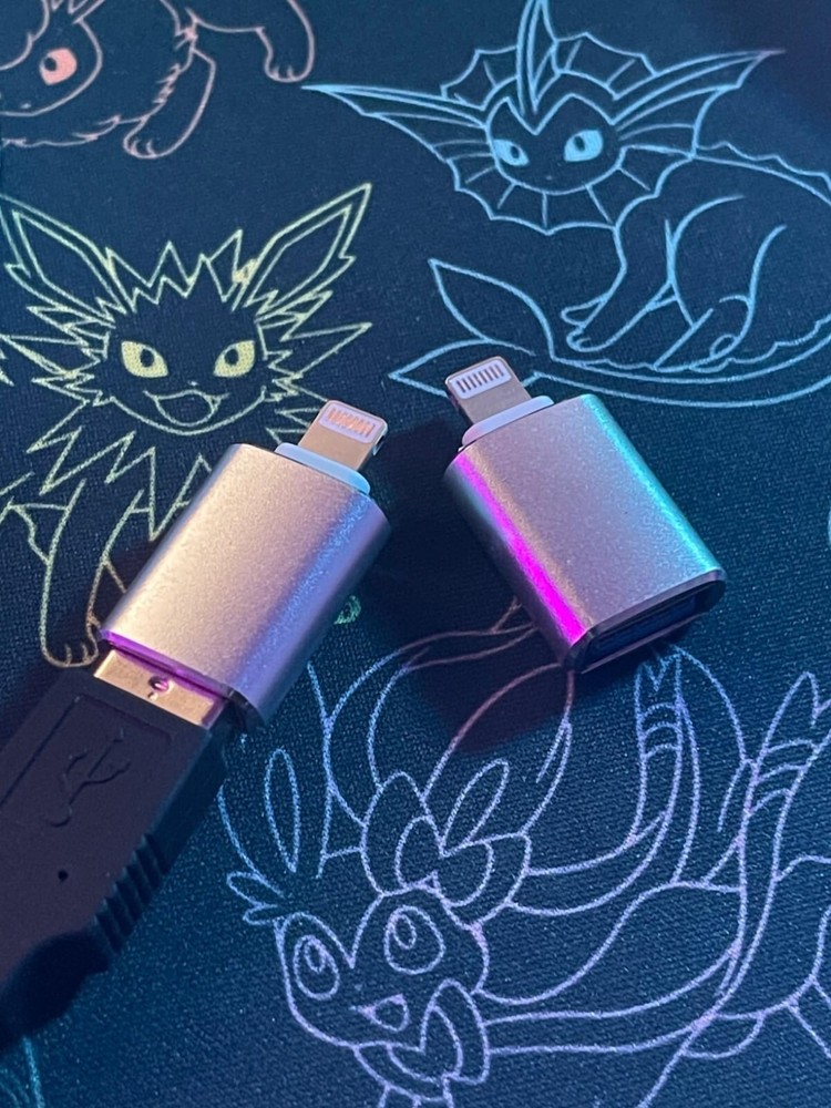 2-Pack Male to USB Female Camera Adapter Portable OTG Cable