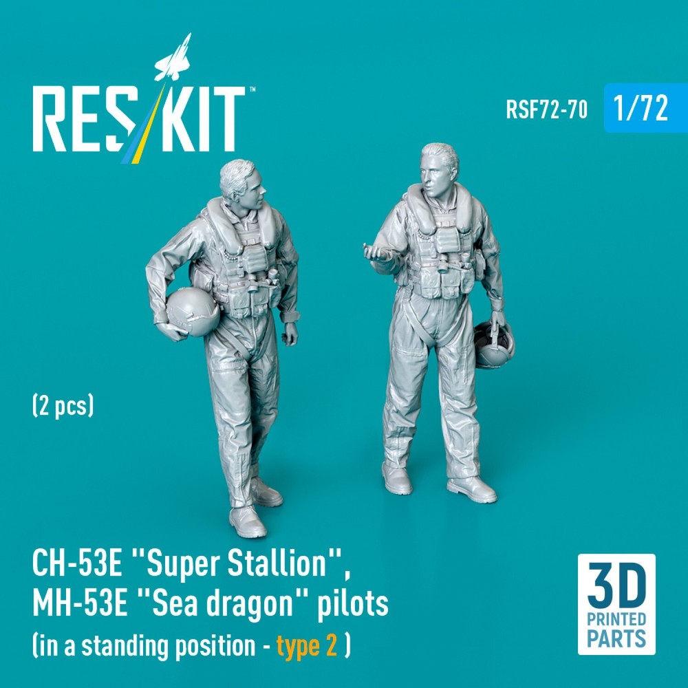 1:72 Scale CH-53E Super Stallion & MH-53E Sea Dragon Pilot Figures 2-Pack RSF72-0070