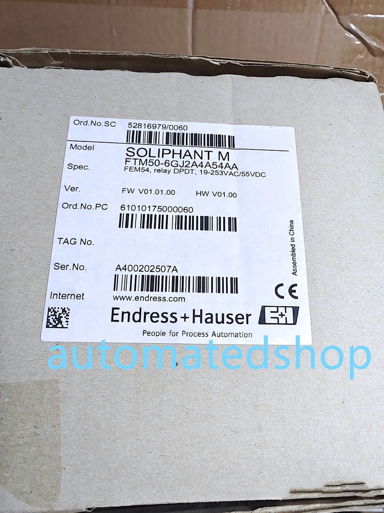 Endress+Hauser E+H FTM50-6GJ2A4A54AA1 Via DHL or FedEx