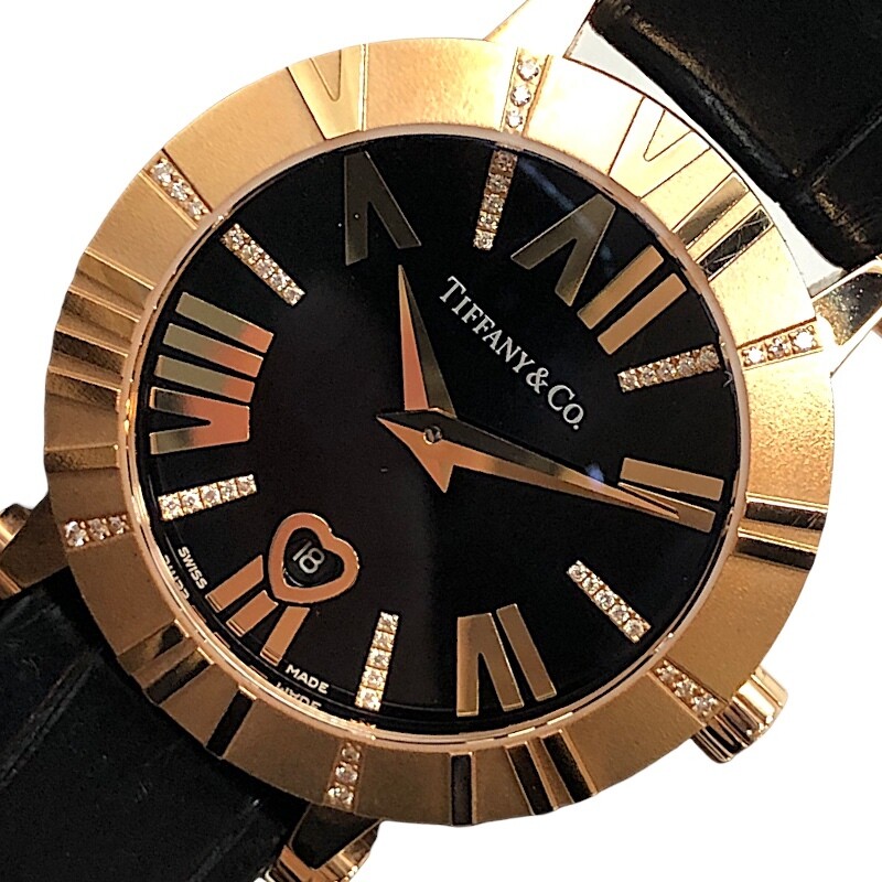 TIFFANY Co. Tiffany Z1301.11.31E10C41E Atlas Round Quartz Watch PG Ceramic Mov