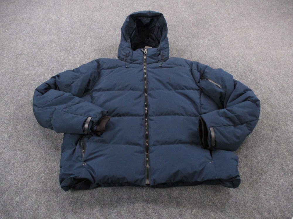 Polo Ralph Lauren Jacket Men 2XL Blue Duck Down Quilted Puffer Coat Outdoors NEW