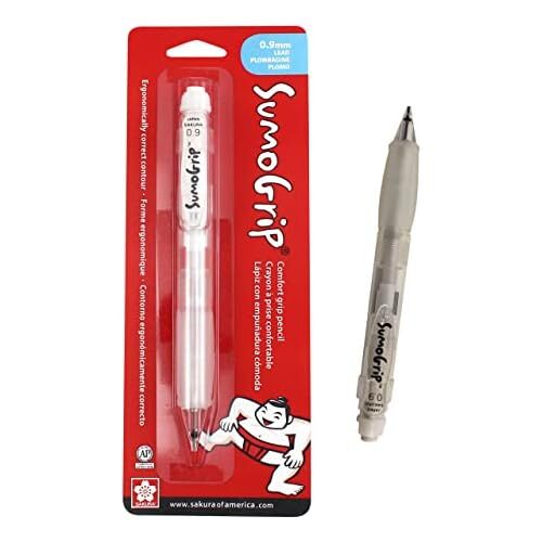 SAKURA SumoGrip Pencil with Comfort Grip - 0.9 mm Ergonomic Mechanical Pencil -