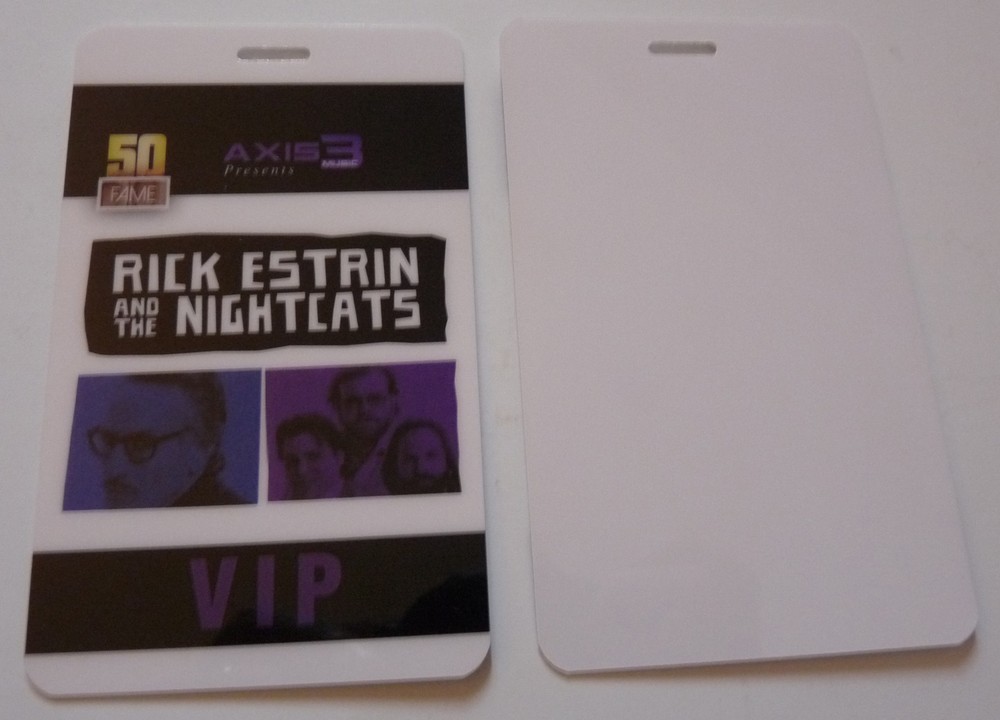 Rick Estrin & The Nightcats Concert Tour VIP Backstage Pass Laminate Pass D2