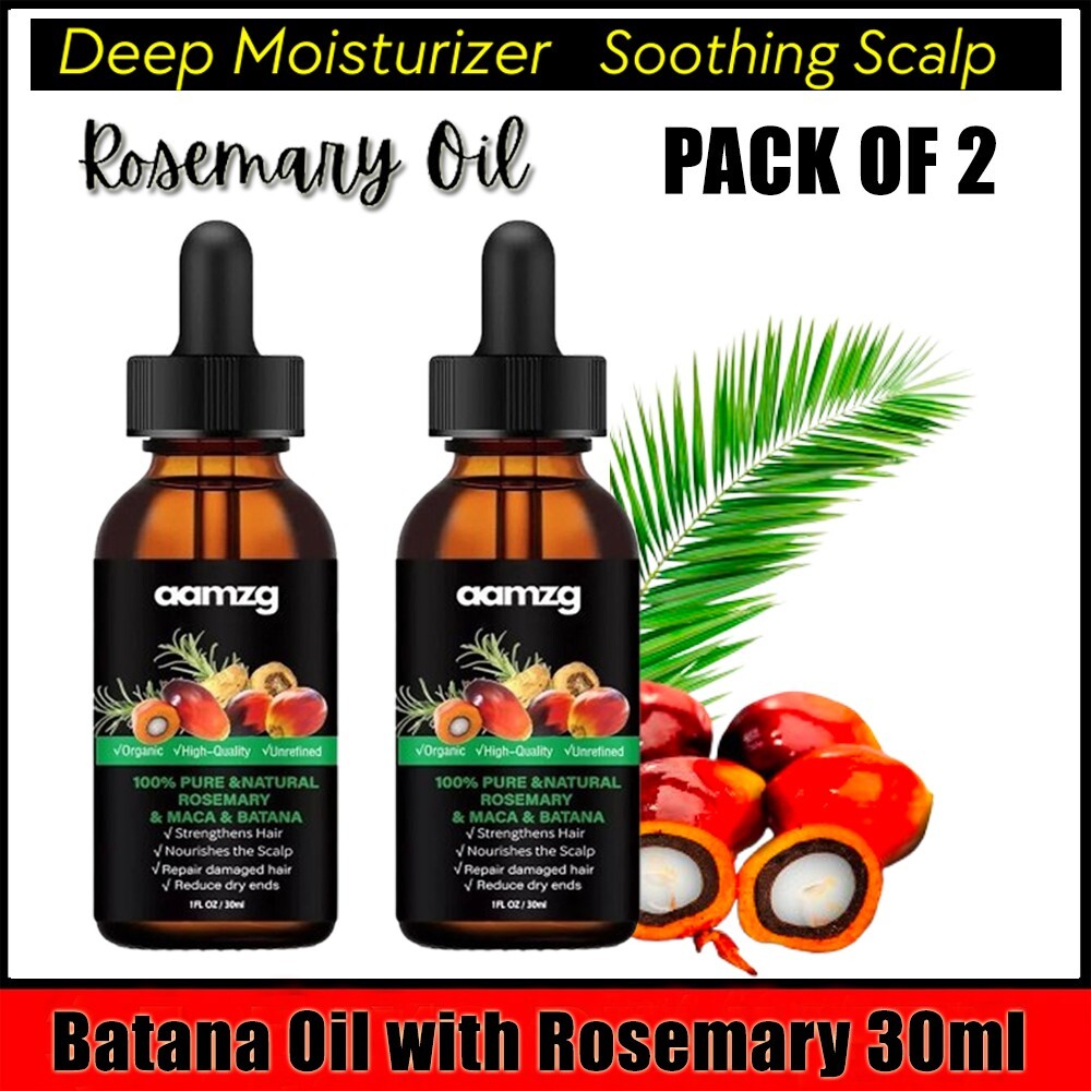 100% Pure Organic Batana Rosemary Oil for Hair Growth