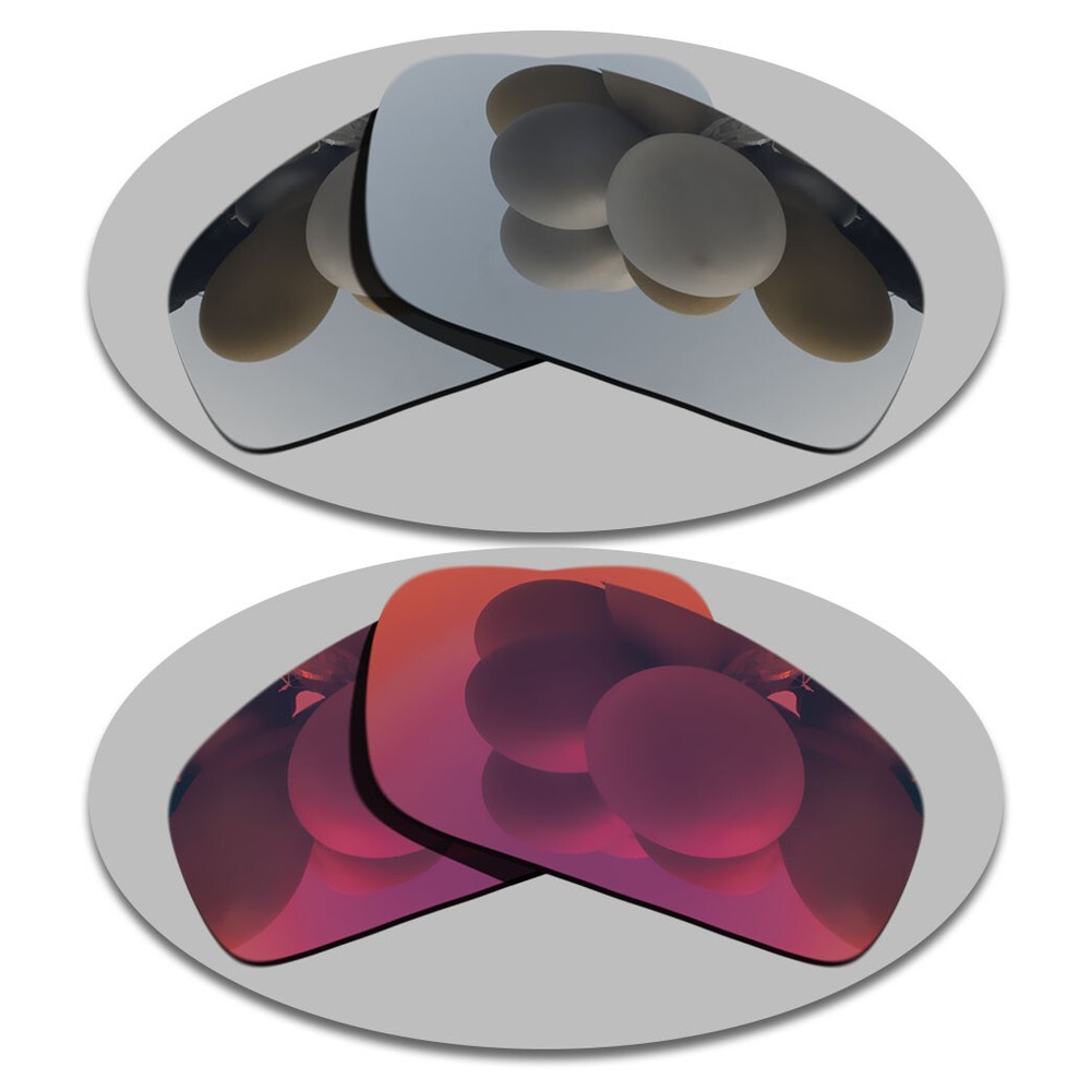 Silver&Midnight Sun Lenses Replacement For-Oakley Monster Pup Polarized