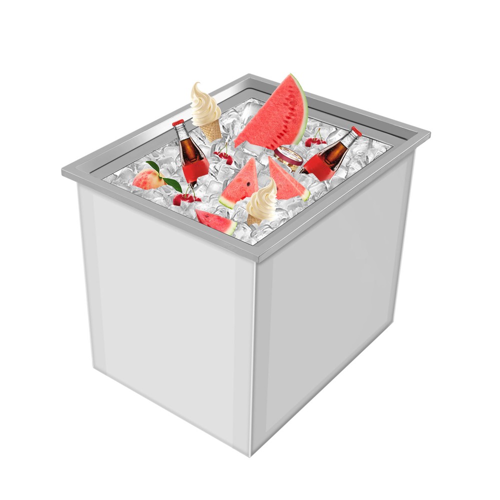 66L Food-grade 304 Stainless Steel Drop-in Ice Chest All-in-one Open Ice Chest