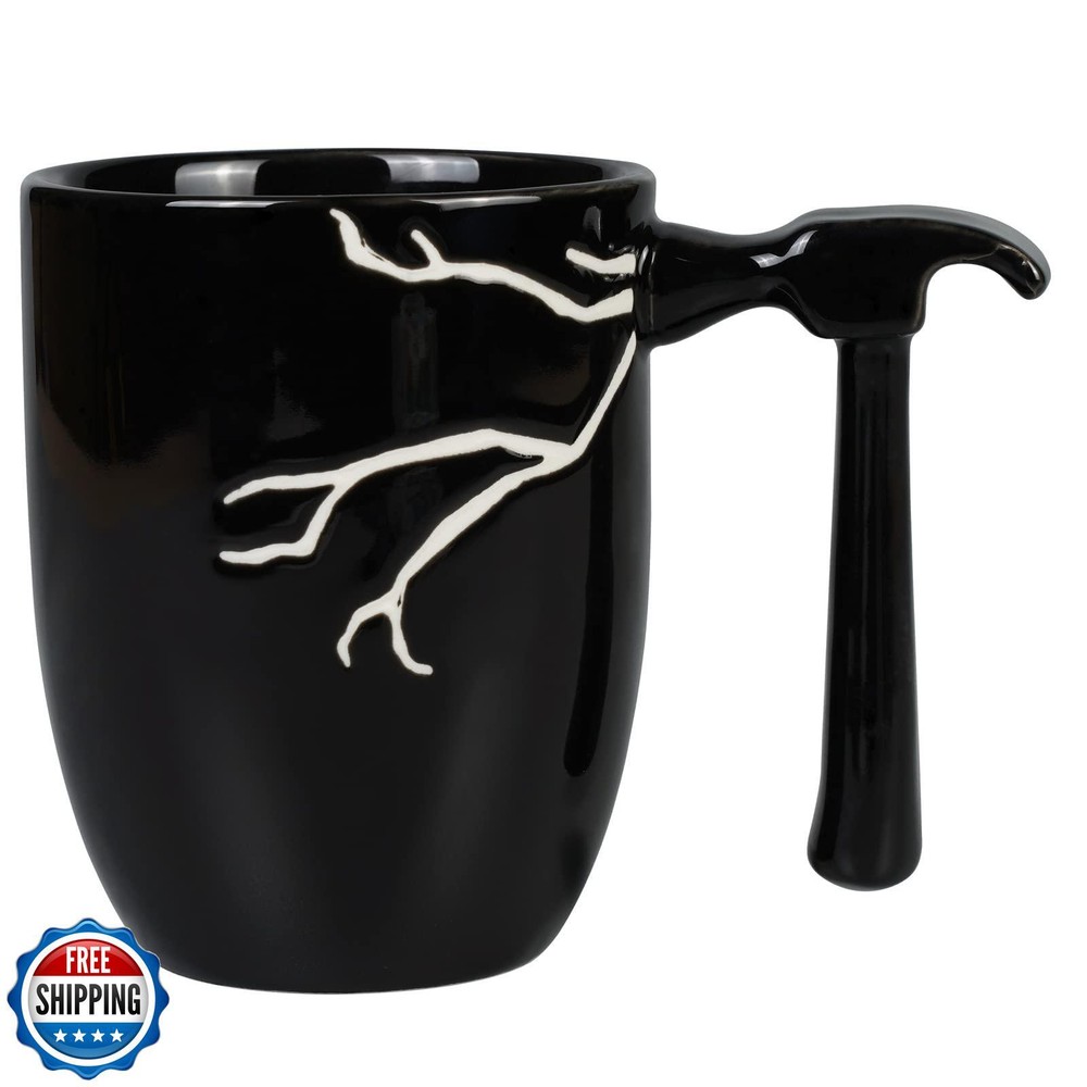 Ceramic Black Mechanic Coffee Mug Funny Gift for Dad Men