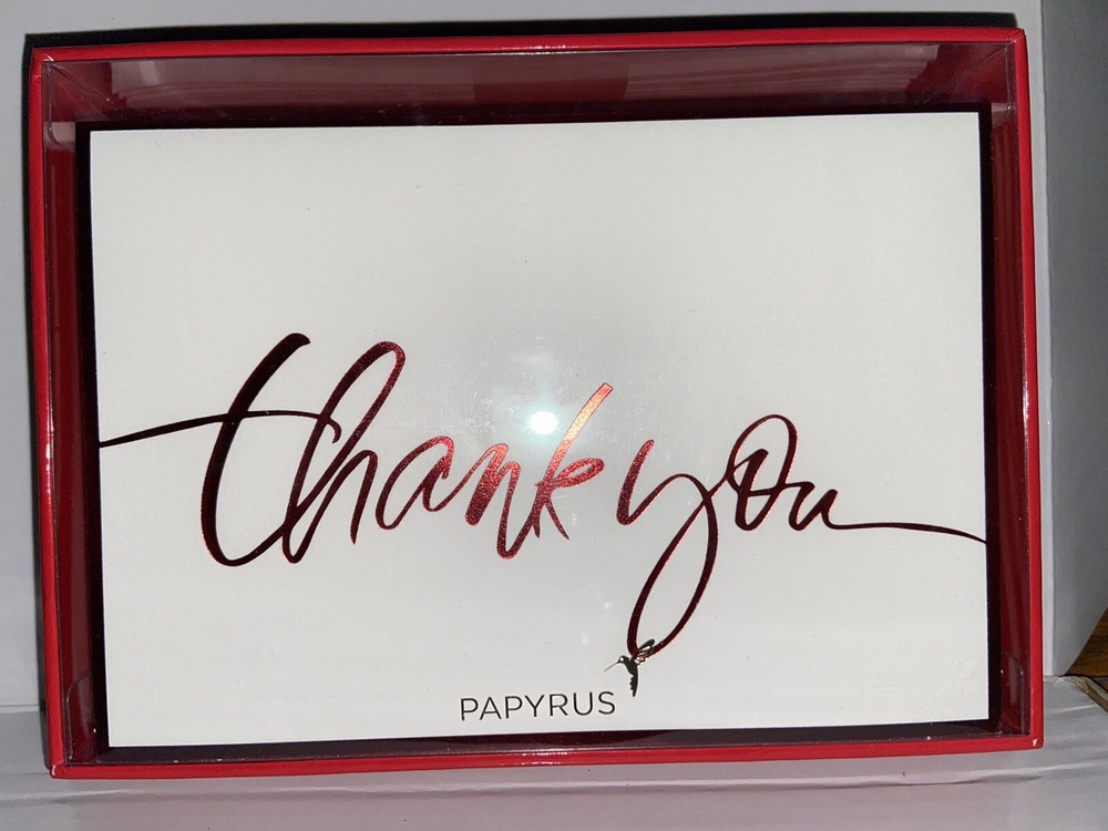 Papyrus Boxed Thank You In Red Notecards 12 Count