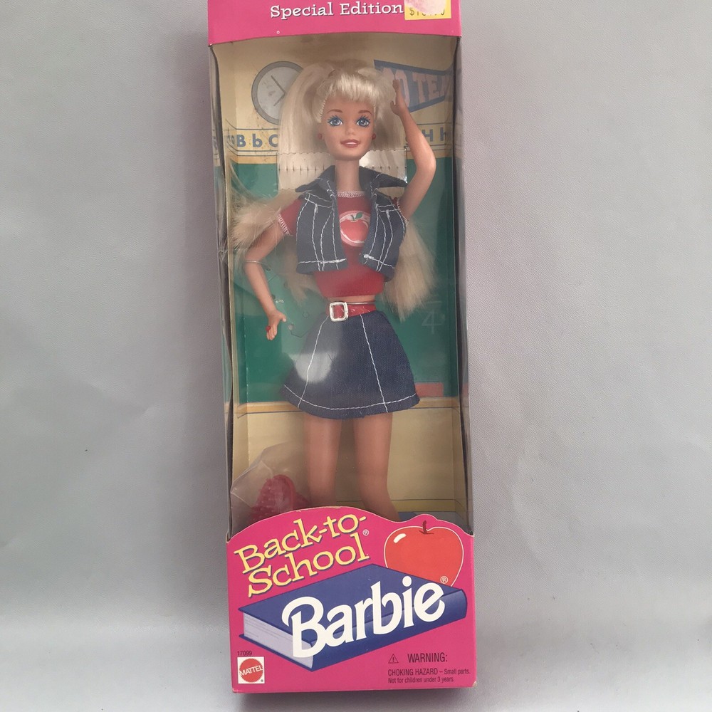 1996 Back To School Barbie By Mattel Imperfect Box But Sealed-image