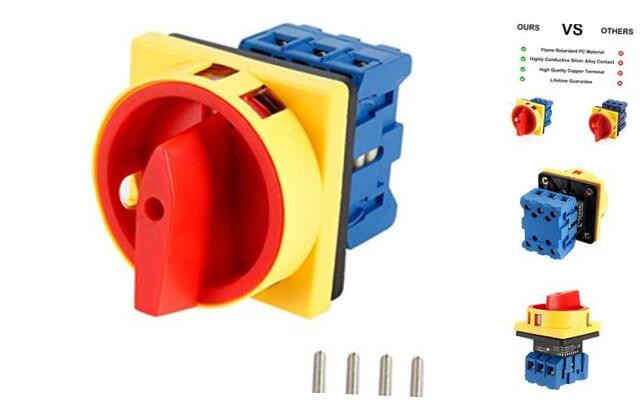 Changeover Switch SYW30-25 2 Positions 6 Terminals Universal Rotary Cam