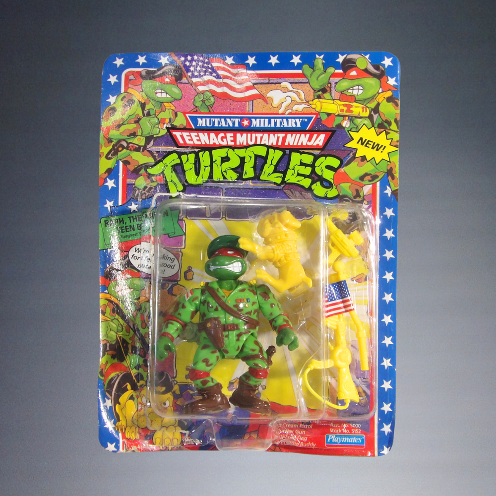 1991 PLAYMATES TEENAGE MUTANT NINJA TURTLES TMNT MUTANT MILITARY RAPH FIGURE