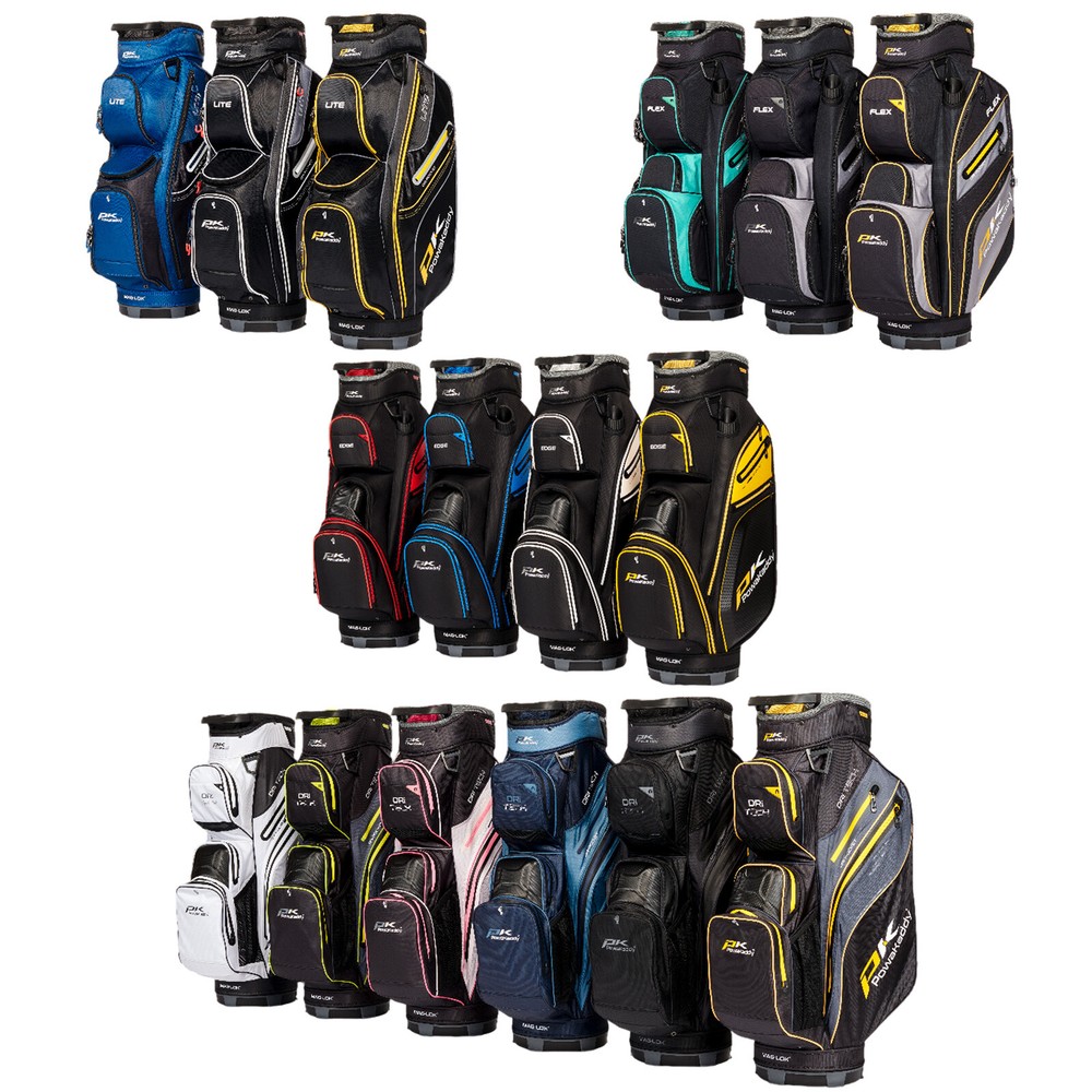 PowaKaddy Lightweight Golf Trolley Cart Bags - 2025 Collection with 14-Way Divider Top, Full Range of Premium Features for Enhanced Performance and Convenience.