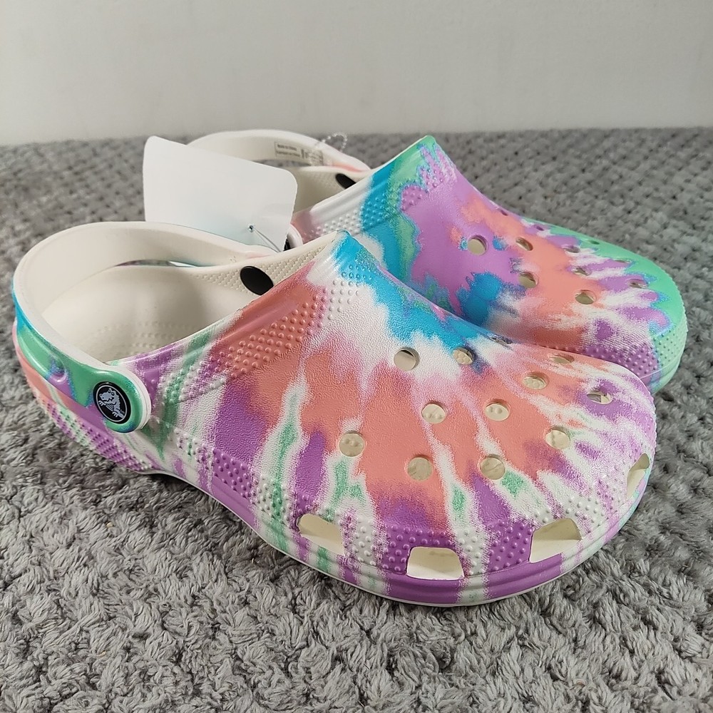 Crocs Women's Classic Solarized Tie-Dye Graphic Clogs - Fresco/Multi - 9M