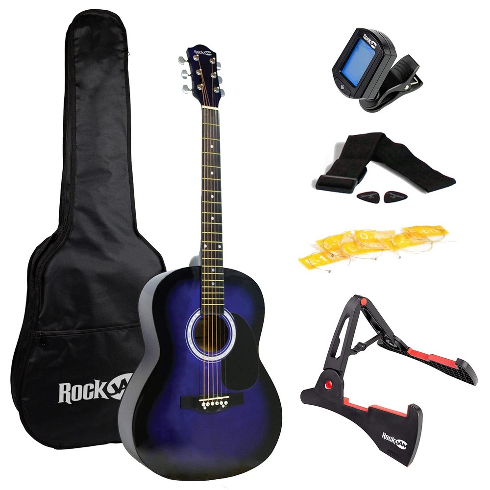 Acoustic Guitar Superkit Includes Stand, Gig Bag, Tuner, Picks, Plectrum Hold...