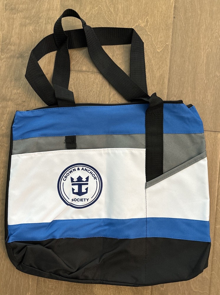 ROYAL CARIBBEAN CRUISE LINE Beach Tote Bag CROWN & ANCHOR SOCIETY Zippered NEW
