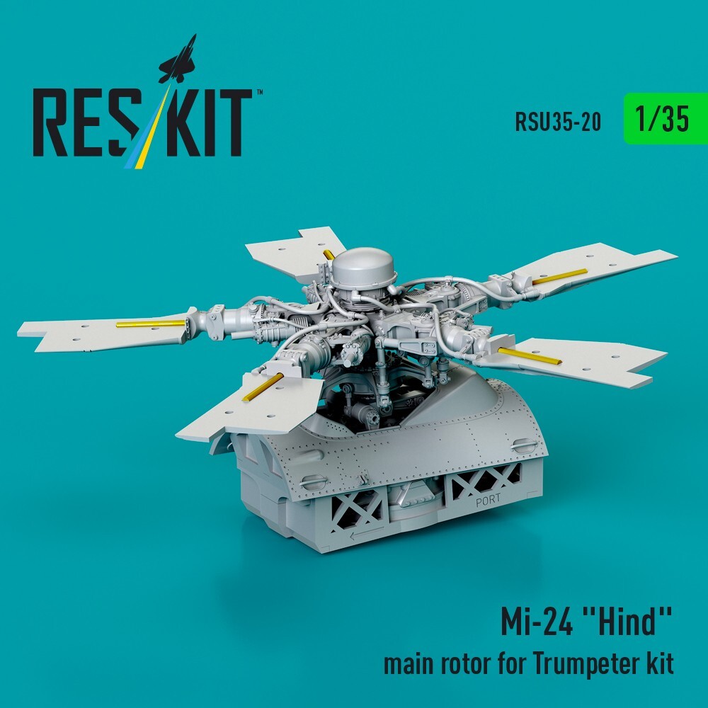 ResKit 1:35 Mi-24 Hind Helicopter Main Rotor for Trumpeter 3D Prt RSU35-0020
