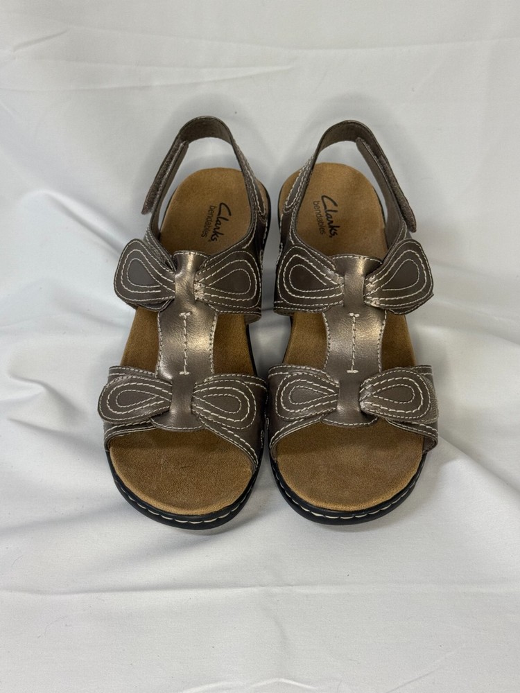 Clarks Bendables Womens brown Sandals Summers Comfy Size 11 Mint!