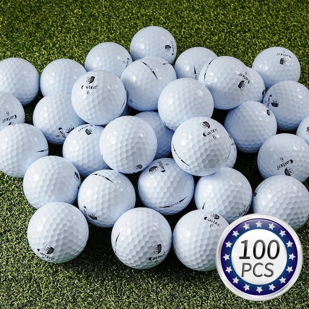 100pcs 3-Layer Golf Balls -High Performance,Long Distance, Spin Control, Durable