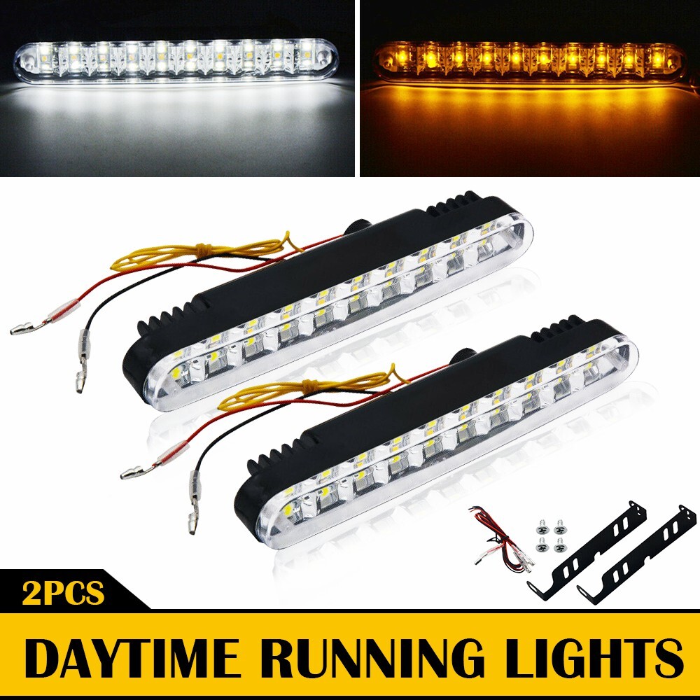 2 12V DRL COB LED Strip Light Bar DRL For Camping Caravan Boat Car Waterproof S