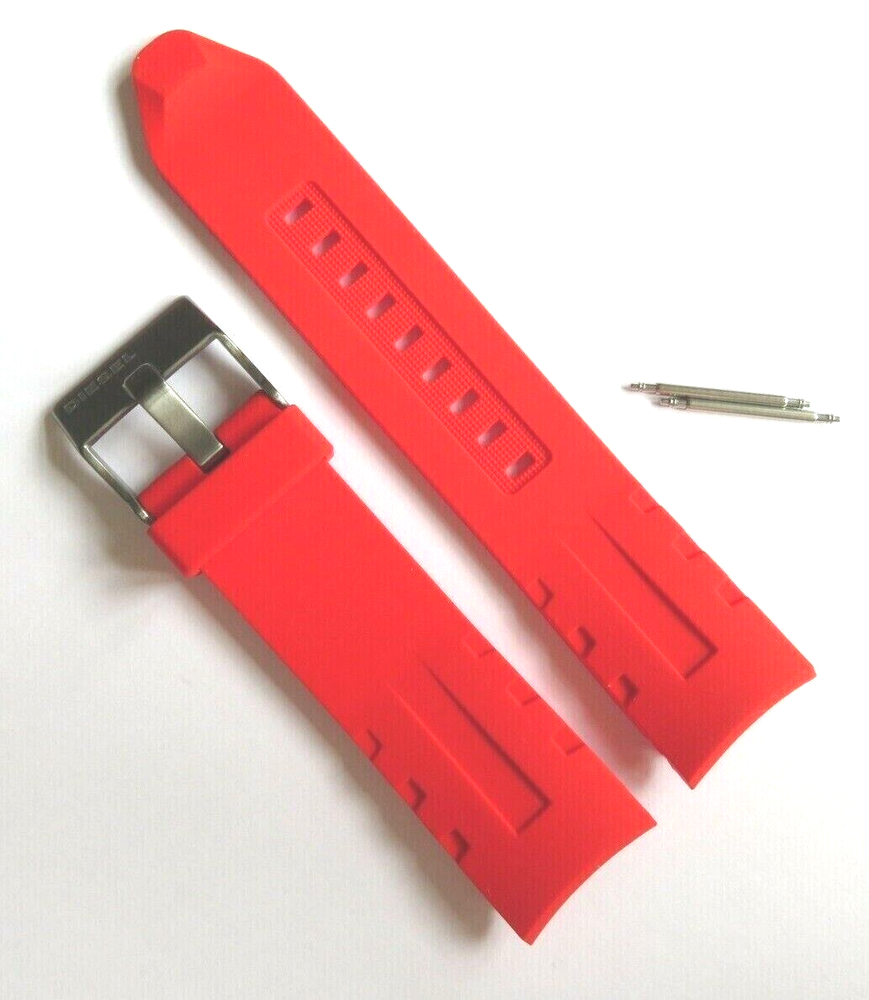 DIESEL Original Replacement Band Silicon DZT1016 Watch Strap Red 23 Mm