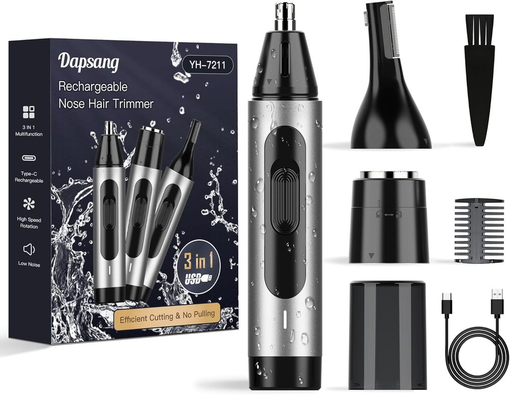 USB Rechargeable Men's Ear & Nose Hair Trimmer Professional Clipper