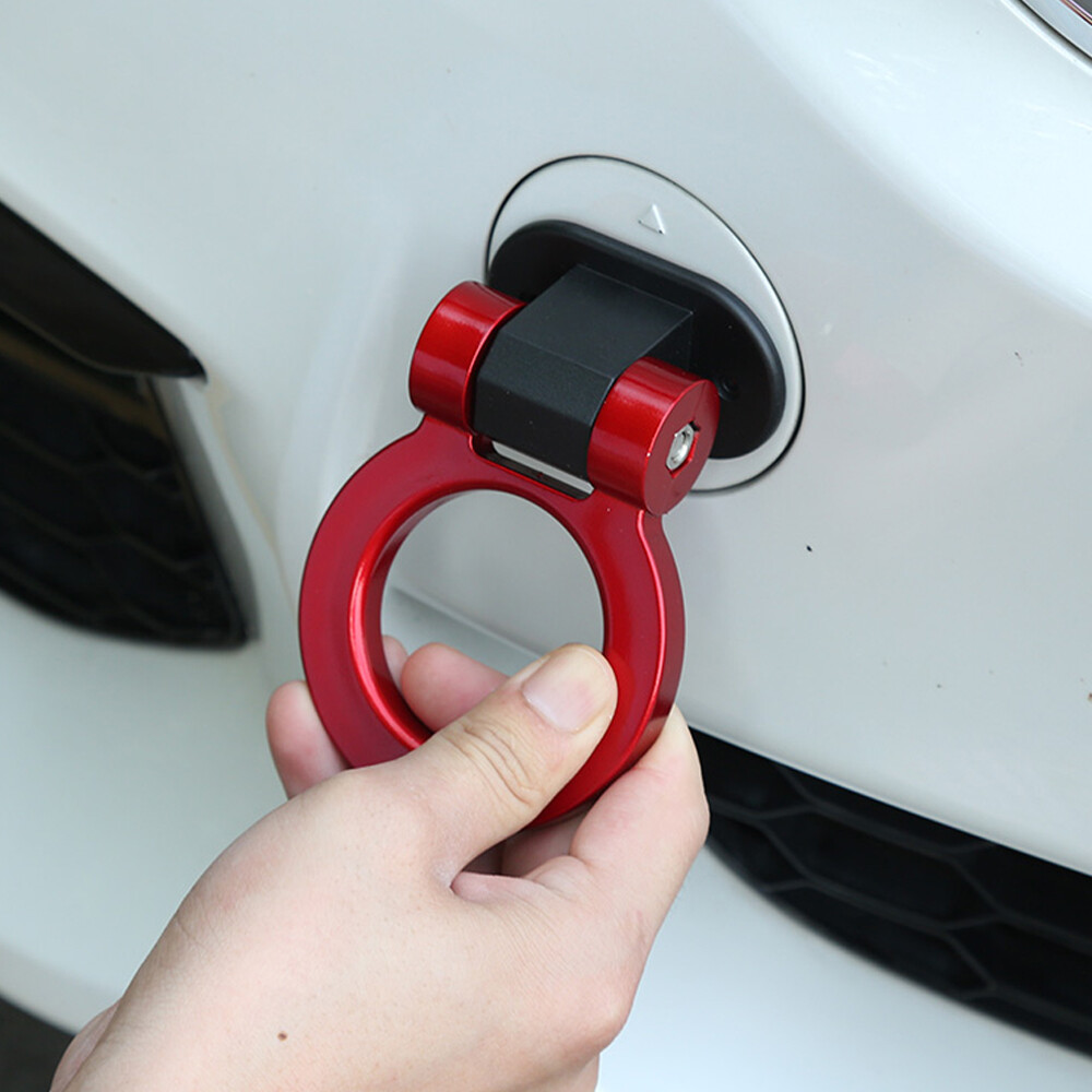 Red Trailer Hook Front Bar Modified Traction Hook Truck Car Exterior Accessories