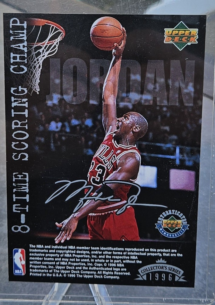 1996 Upper Deck Authenticated Memorabilia Michael Jordan 8-Time Scoring Champ