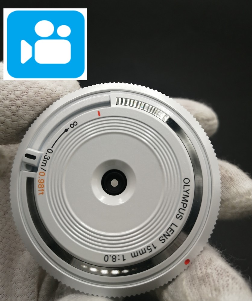 🎦👀[MINT] Olympus BCL-1580 White 15mm f/8 Micro Four Thirds Lens From JAPAN