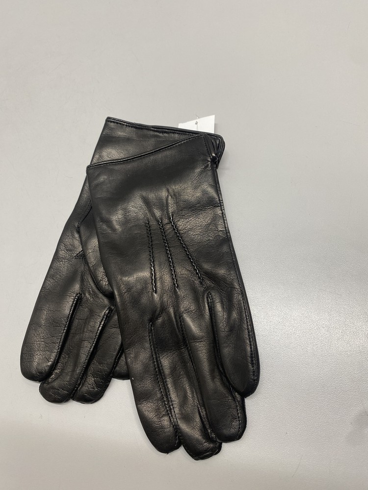 Bloomingdale's Men's Black Cashmere-Lined Leather Driving Gloves Size M