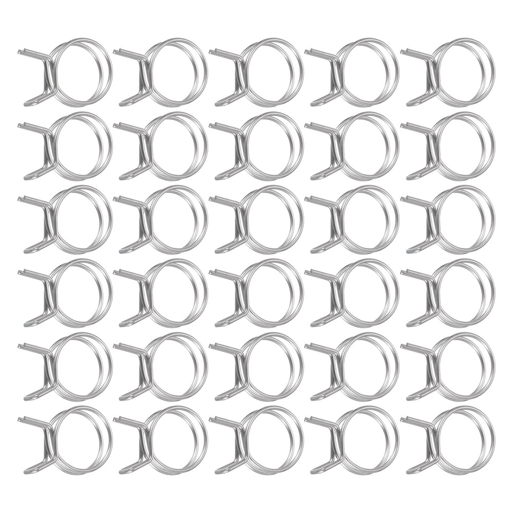 30Pcs 26mm/1.02inch Double Wire Spring Hose Clamp, Adjustable Spring Clips