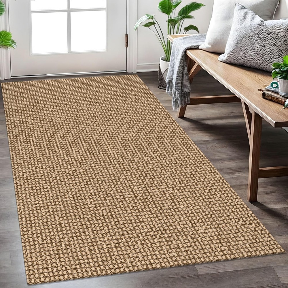 3x5 Washable Braided Woven Area Rug Non-Slip Rubber Backing for Entryway
