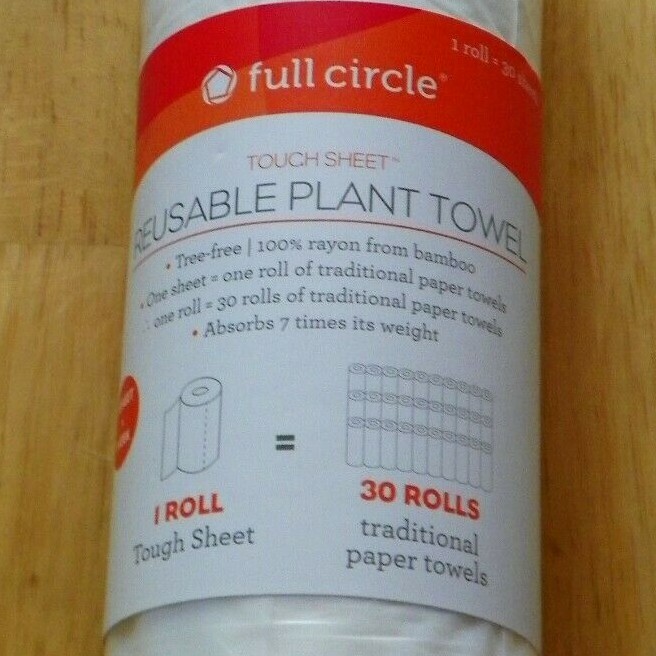 Full Circle Reusable Bamboo Plant Towel Roll 30 Sheets-image