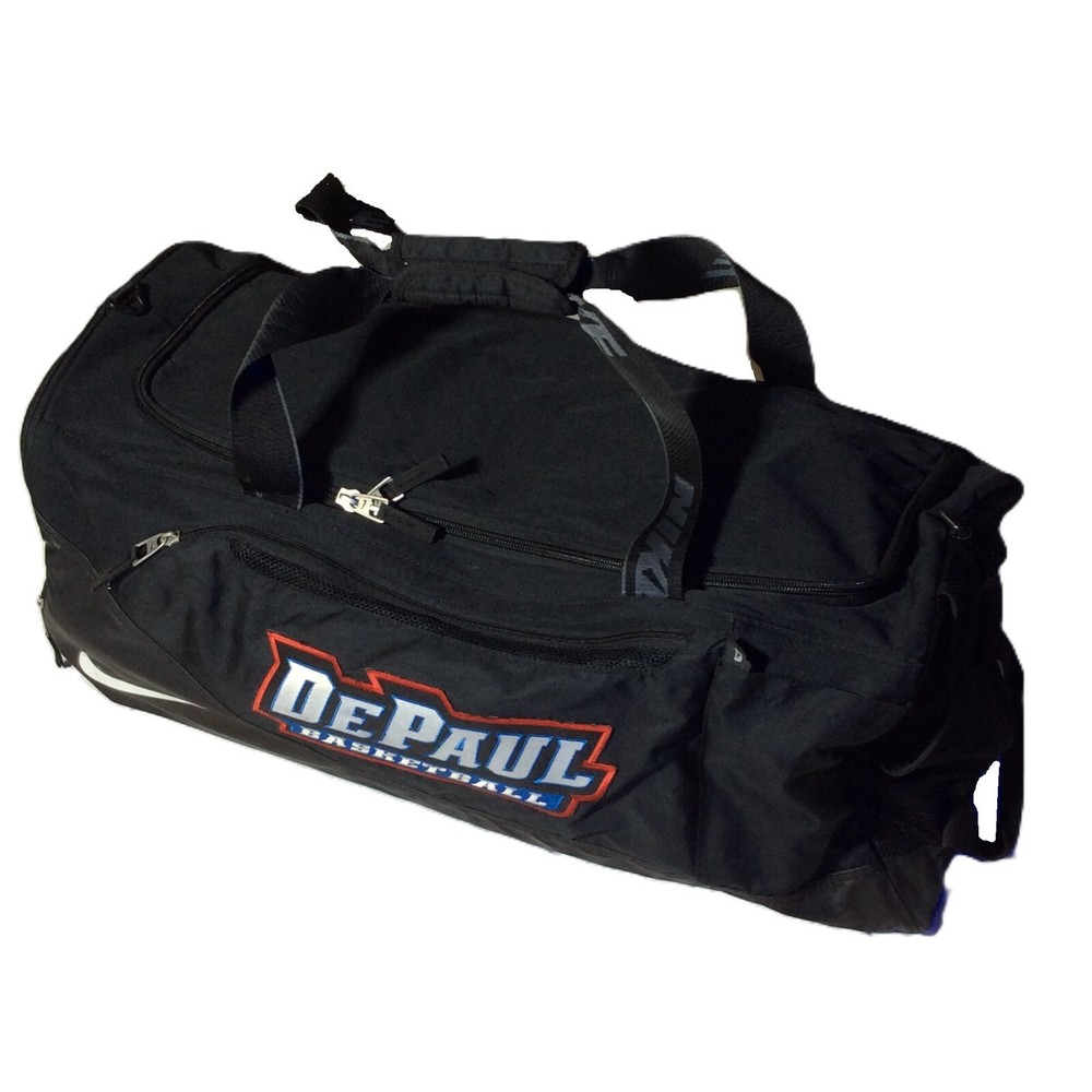 Nike DePaul Blue Demons 42 Logo Black Carry-On Gym Bag with Baseball Pockets
