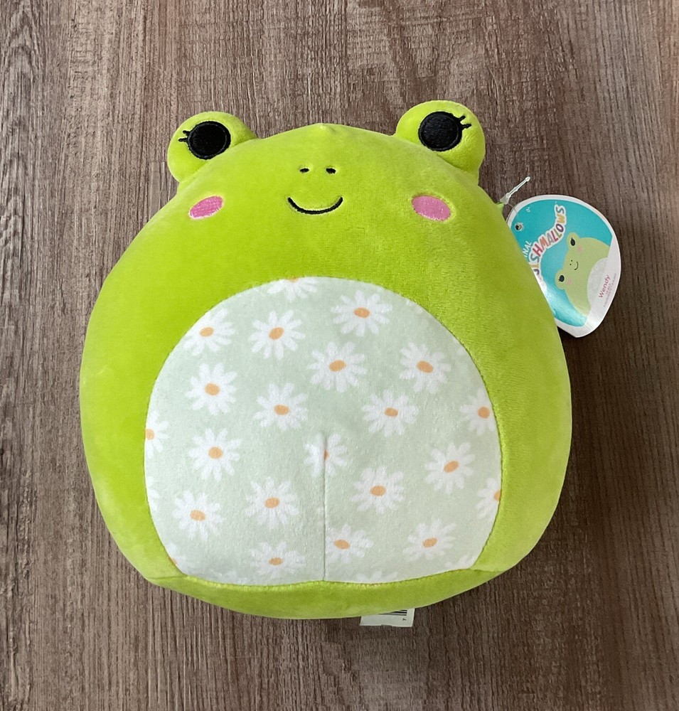 Squishmallow: Wendy the Frog - Floral Print, New With Tags, 8 Inch