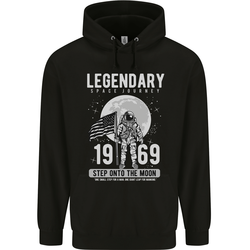 Legendary Space USA Moon Landing Astronaut Mens 80% Cotton Hoodie