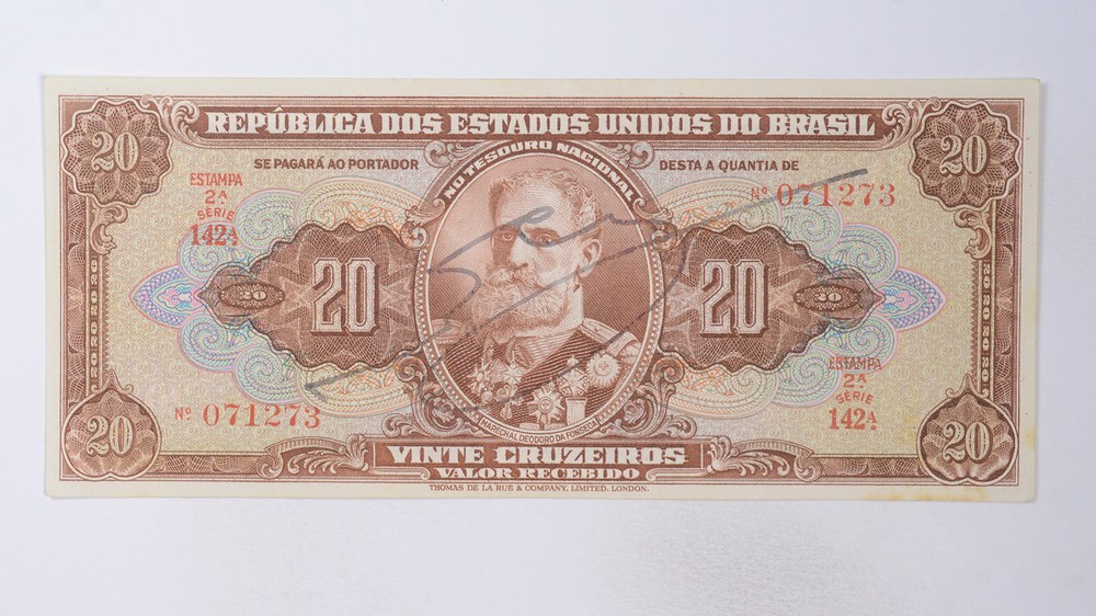 CrazieM World Bank Note - 1955-1960 Brazil 20 Cruzeiros - Collection Lot m321