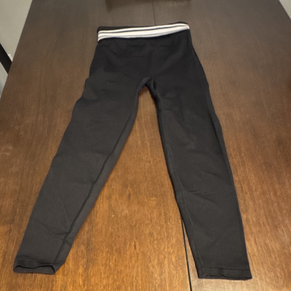 PINK Victoria's Secret Ankle Leggings Black Solid Women's Size L Regular