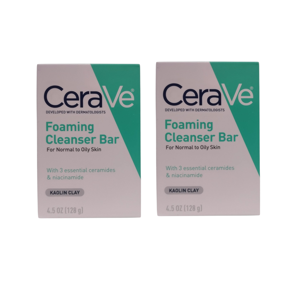 CeraVe Foaming Cleanser Bar Fragrance Free 4.5 Oz 2Pack