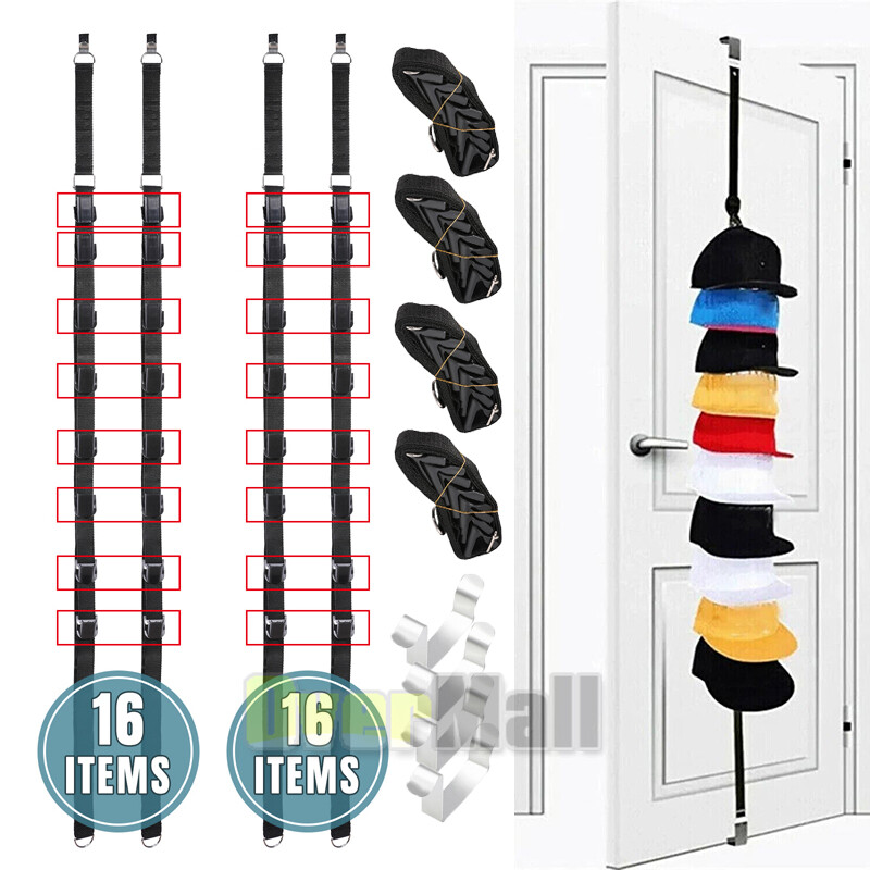 4× Cap Rack Closet Hanger Baseball Hat Wall Door Holder Hook Storage Organizer