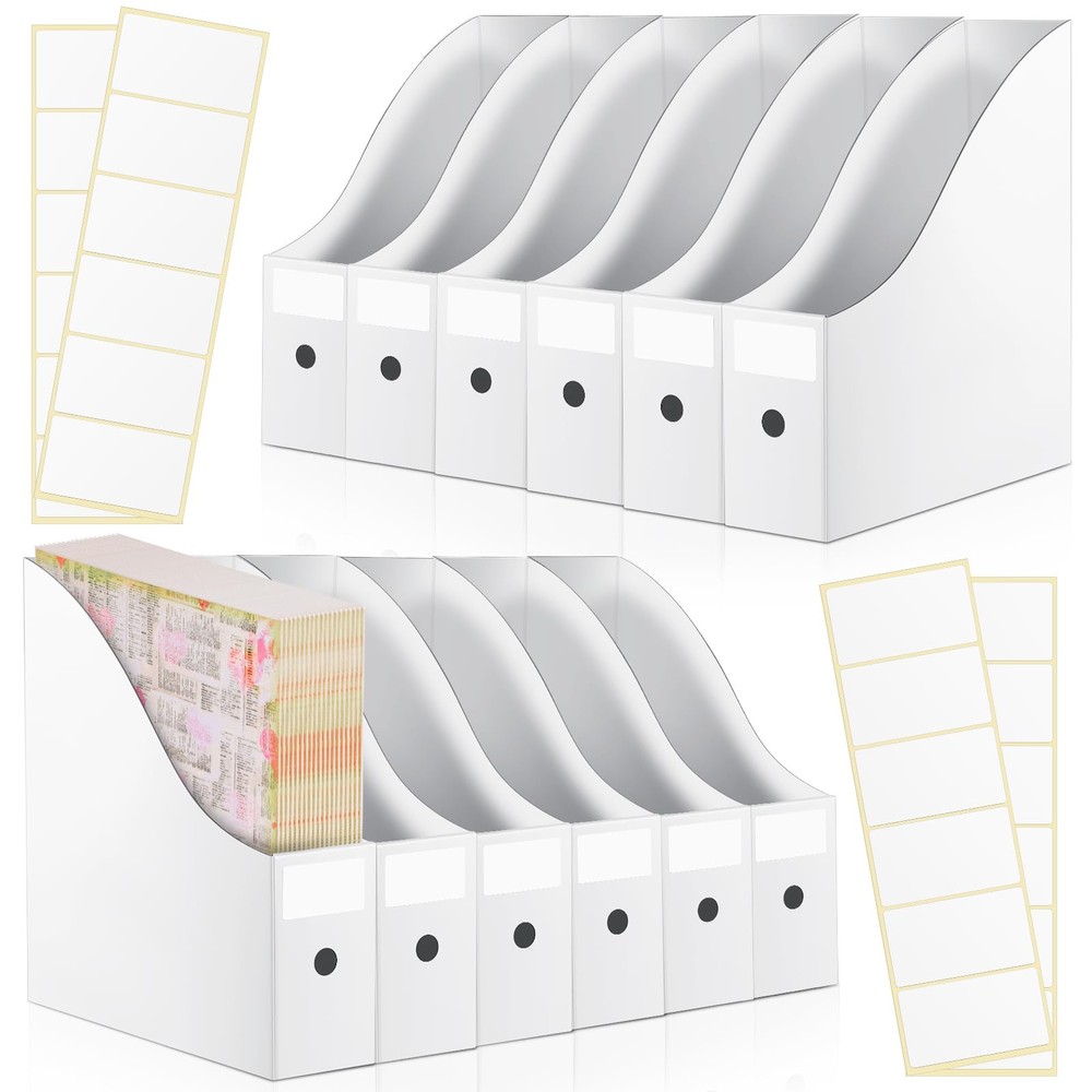 12-Piece 12x12 Scrapbook Paper Organizer with Tabs for Easy Storage