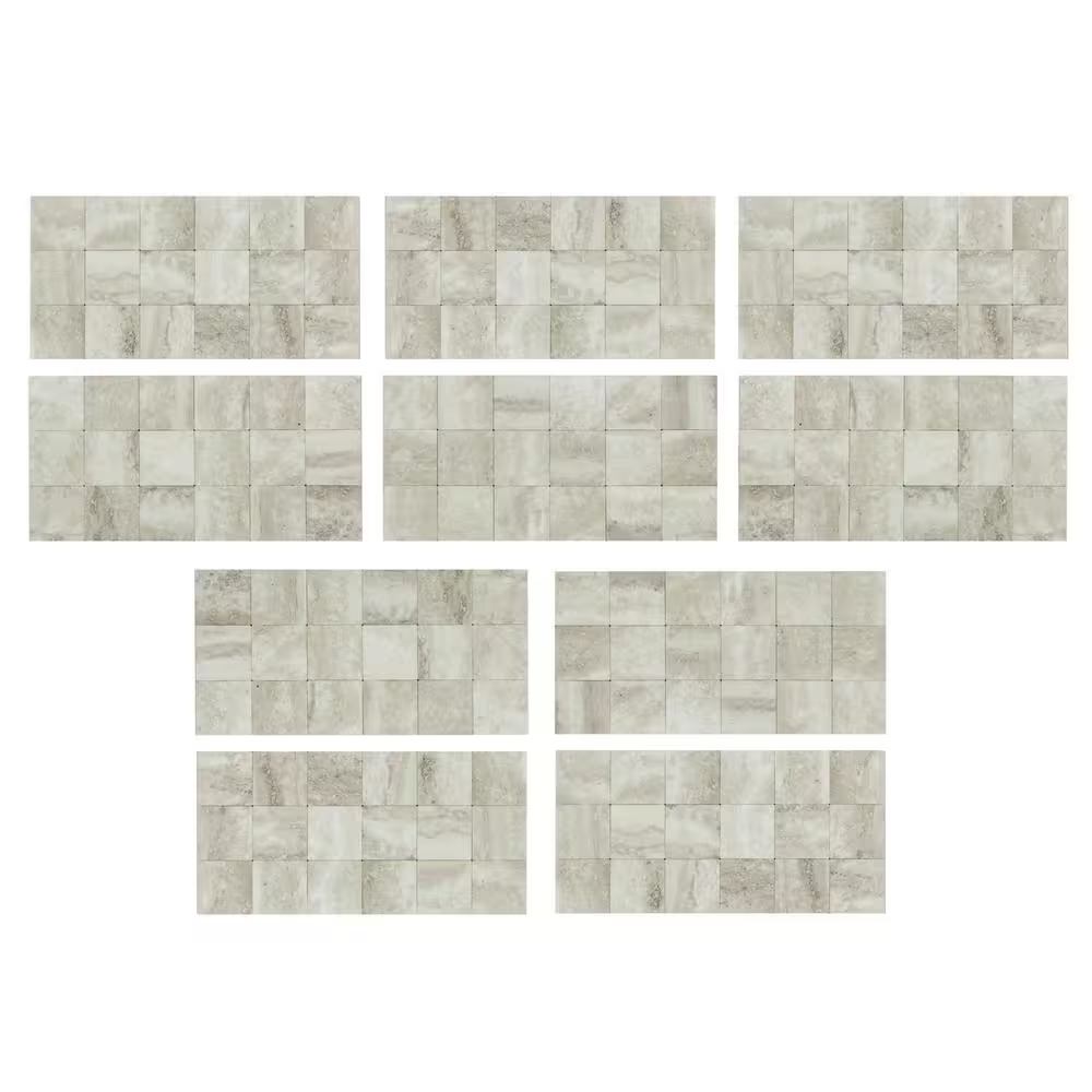12x6 Bone Porcelain Peel & Stick Backsplash Tile in 5 Designs