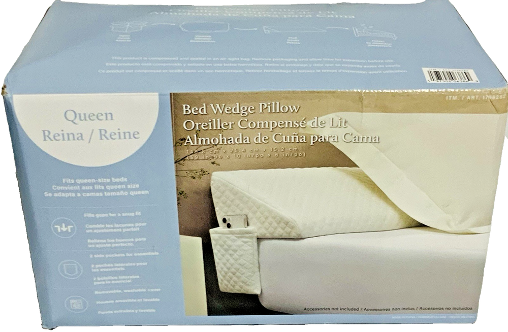 Costco Essential Comfort Bed Wedge Pillow, Queen Size
