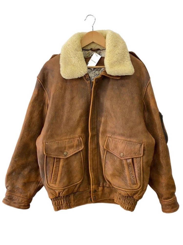 Volunt/Flight Jacket/Ll/Cowhide/Brw 3390